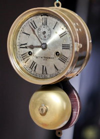 Редкие антикварные морские часы с боем SETH THOMAS из США