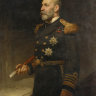 Адмирал Сэр Артур Вилиам Мур (1847-1934) с аналогичной подзорной трубой. Картина маслом, экспонат Британского Морского музея в Гринвиче 