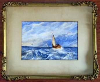 Морской пейзаж, Edward Gibson, Великобритания 1857