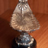 Антикварная пепельница или мелочница из массивного серебра и бронзы - необычный стильный подарок состоятельной женщине руководителю, небычный ценный сувенир, подарок на день рождения мелочница "Раковина" (бронза, серебро, мрамор, Франция, конец 19 века)