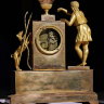Необычный ценный подарок для состоятельного господина, подарок для директора, подарок руководителю на юбилей - антикварные Французские каминные часы 18 века с боем. 
 Шикарные редкие Французские каминные часы конца 18  - начала 19 века в стиле Ампир