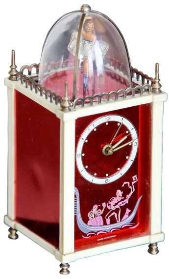 Винтажные музыкальные часы-будильник «Балерина» из Германии