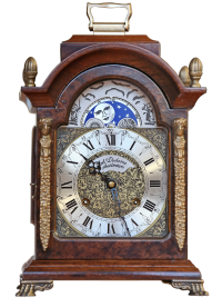 Немецкие настольные часы с боем и указателем лунных фаз