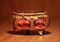Антикварная шкатулка колец и драгоценностей из Франции