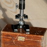 Старинный микроскоп Wollensak Rochester USA в деревянном кофре
