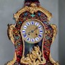 Антикварные Французские часы середины 19 века с отделкой в технике Буль