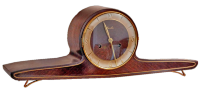 Немецкие каминные часы Mauthe середины 20 века с двухтональным боем