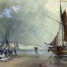Акварель «На голландском побережье» - George D Callow, Англия 19 век - дорогой подарок состоятельному капитану яхтсмену владельцу яхты