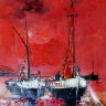 Неизвестный американский художник, середина 20 века, «Красный закат»
