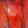 «Красный закат», неизвестный американский художник,  20 век