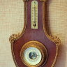 Антикварный Французский барометр с термометром второй половины 19 века, основание из красного дерева. Антикварная метеостанция - не только полезная вещь, но и прекрасное украшение любого интерьера, от кабинета или офиса до квартиры или коттеджа. Доставка 