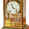 Антикварные американские часы-регулятор в стекле и ониксе. Классическая механика конца 19 - начала 20 века с 8-дневным заводом. Оригинальный ценный подарок на юбилей, необычный и запоминающийся подарок партнёру состоятельному шефу руководителю. Курьерская