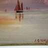 «Рыбаки в устье Темзы» -  J.Godbold, Английский художник, 19 век