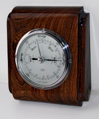 Стильный ретро барометр «SB» в деревянном корпусе прямоугольной формы