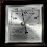 Английский ретро барометр «OC» первой половины 20 века в деревянном корпусе из массива дуба. Отличный подарок охотнику рыбаку, оригинальный ценный подарок яхтсмену капитану, моряку, бизнесмену Английский ретро барометр «OC» в корпусе из дуба