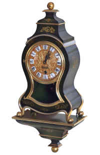Немецкие винтажные настенные полочные часы в стиле Нёвшатель с боем