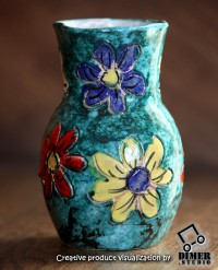 Старинная цветочная вазочка, итальянский фаянс