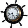 Ценный подарок руководителю яхтсмену моряку офицеру капитану, оригинальная идея подарка на юбилей большие каютные часы штурвал Schatz с боем Большие яхтенные часы-штурвал с боем