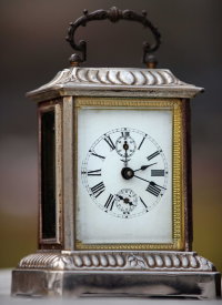 Антикварные немецкие каретные часы FMS с музыкой