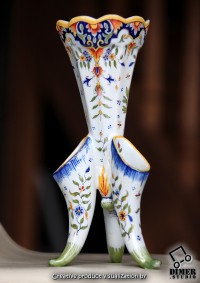 Антикварная фаянсовая вазочка-пикфлёр для цветов «Верность Навсегда»