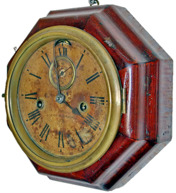 Антикварные Американские октагональные часы Ansonia с боем
