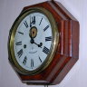 Оригинальный подарок - старинные Американские октагональные железнодорожные часы Seth Thomas  