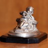 Старинная статуэтка "Ангелочек"  Франция, 19 век, серебрение