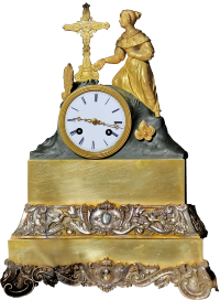 Антикварные Французские каминные часы BAULLIER & FILS PARIS