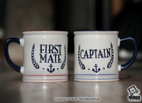 Комплект стильных яхтенных кружек «капитан и старпом»