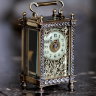 Редкие дамские механические каретные часы, антиквариат 19 века. Ценный подарок или стильный сувенир, оригинальный подарок состоятельной леди богатой женщине, прекрасный элемент офисного интерьера!