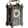 Чрезвычайно редкая шикарная модель классических антикварных каретных часов - ценный удивляющий подарок женщине жене, солидный подарок на юбилей женщине руководителю - антикварные настольные каретные часы 19 века в отличном состоянии. 